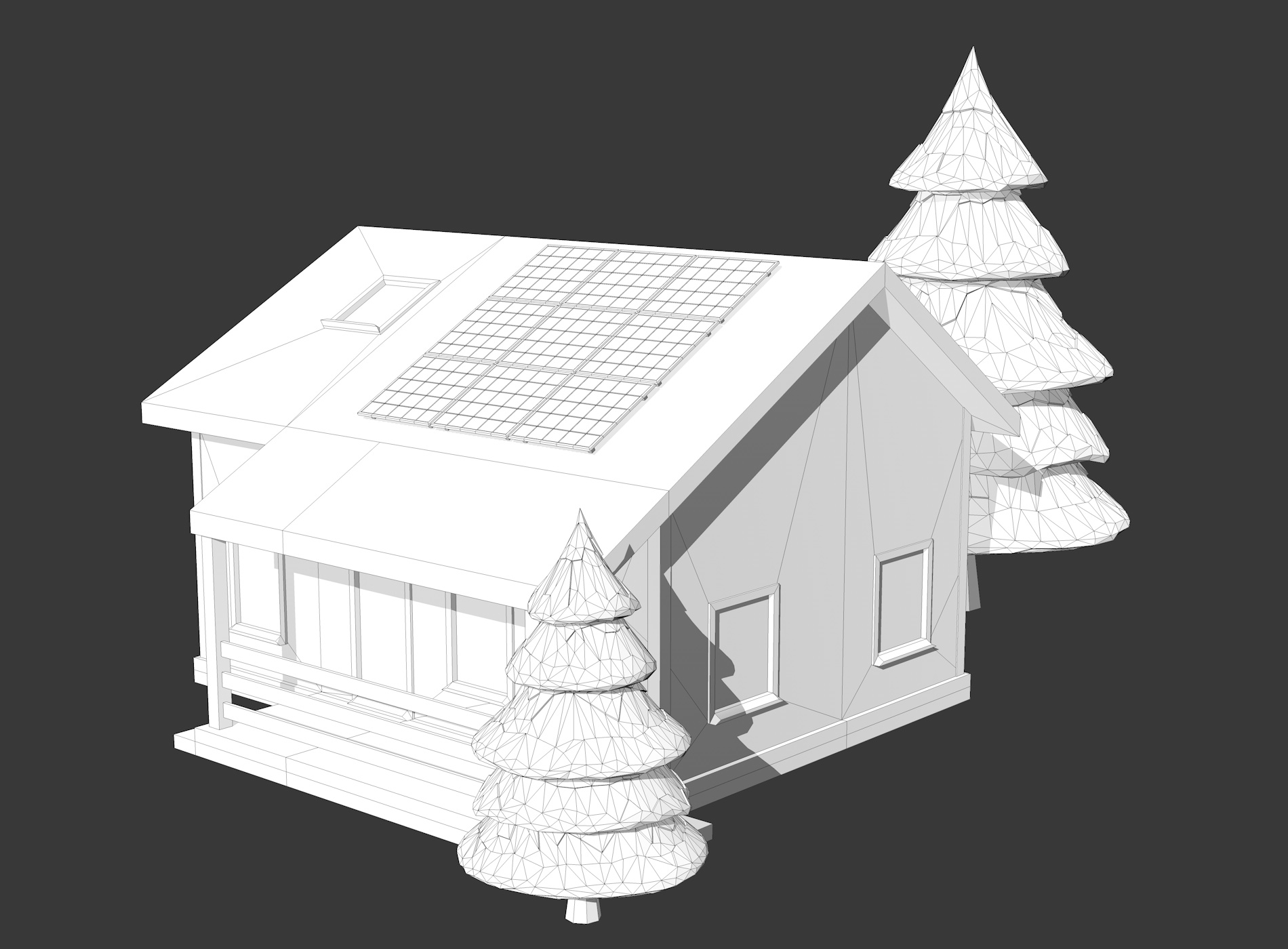 3d-house-trees-model