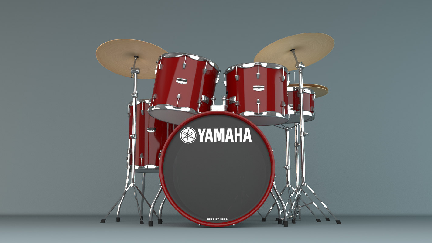 3d model yamaha drums kit