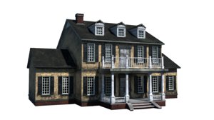 colonial home 3d blend