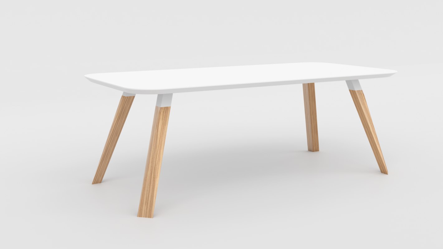 oblique table 3d obj