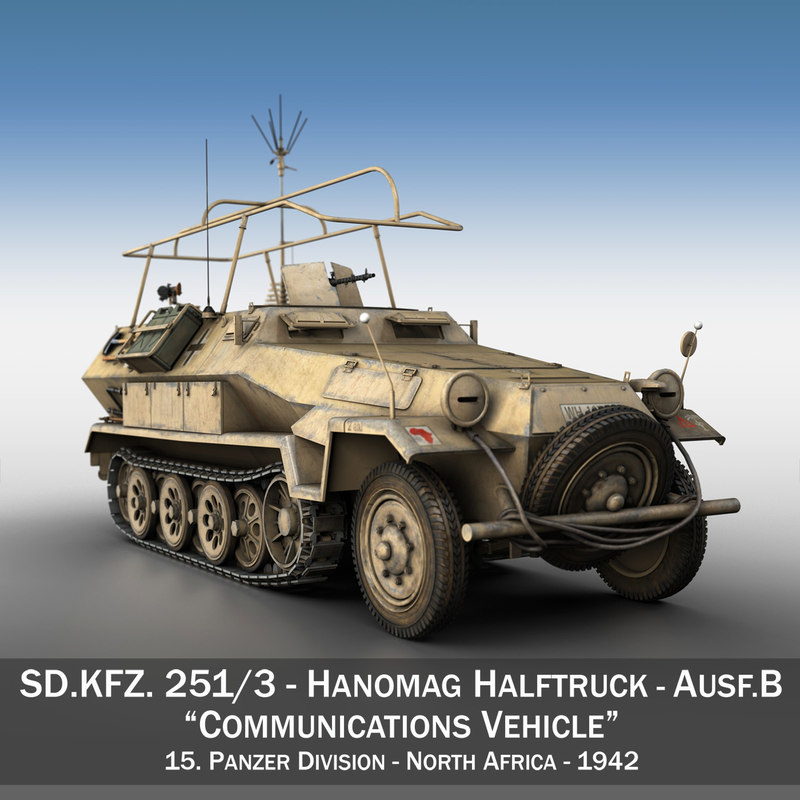3d model sd kfz 251 3