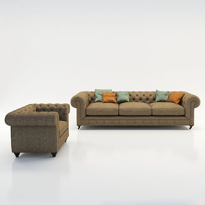 3d model sofa chester