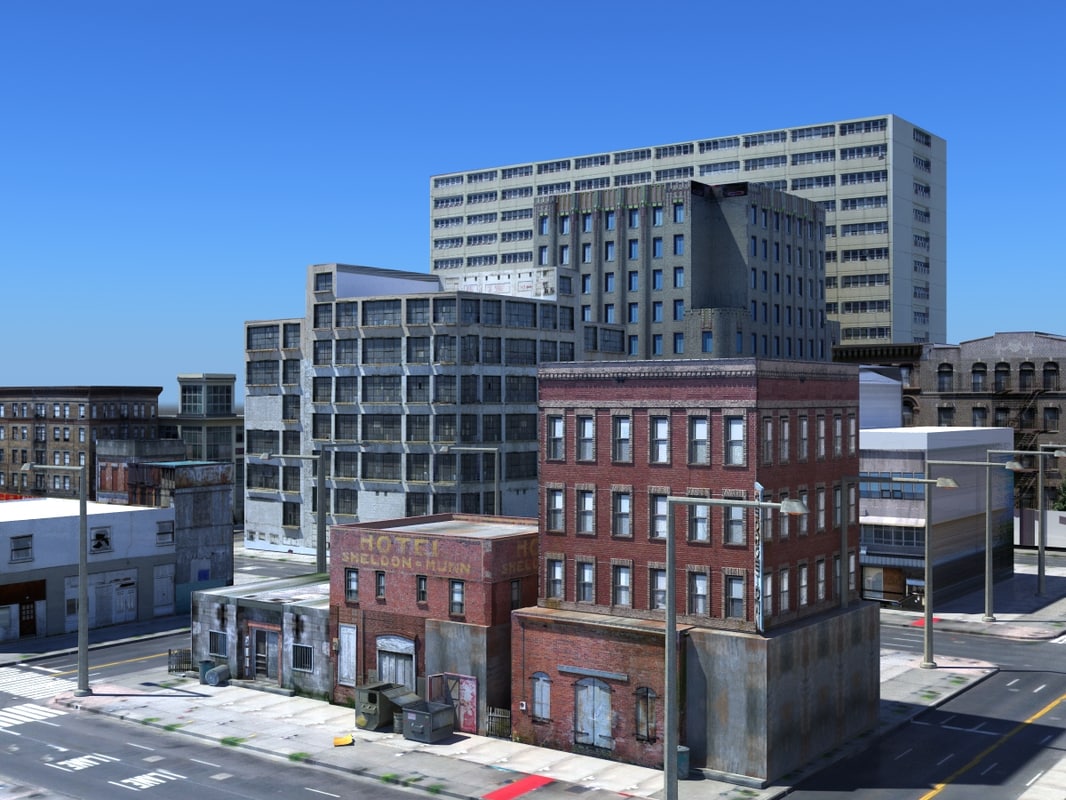 city building 3d obj