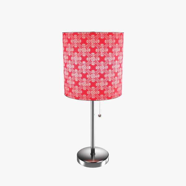 3d Model Pull Chain Table Lamp, Pull Cord Table Lamp