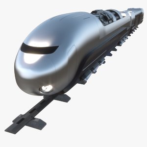 sci-fi hover train 3d model