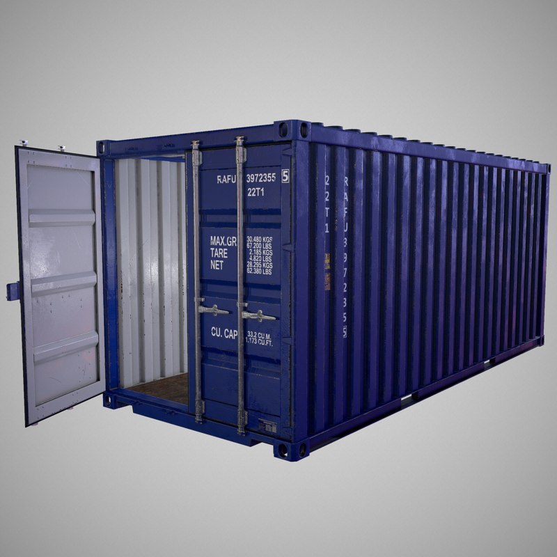 3d model shipping container