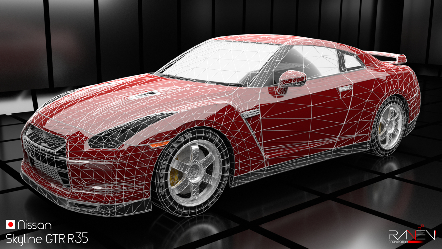 Nissan skyline 3d model