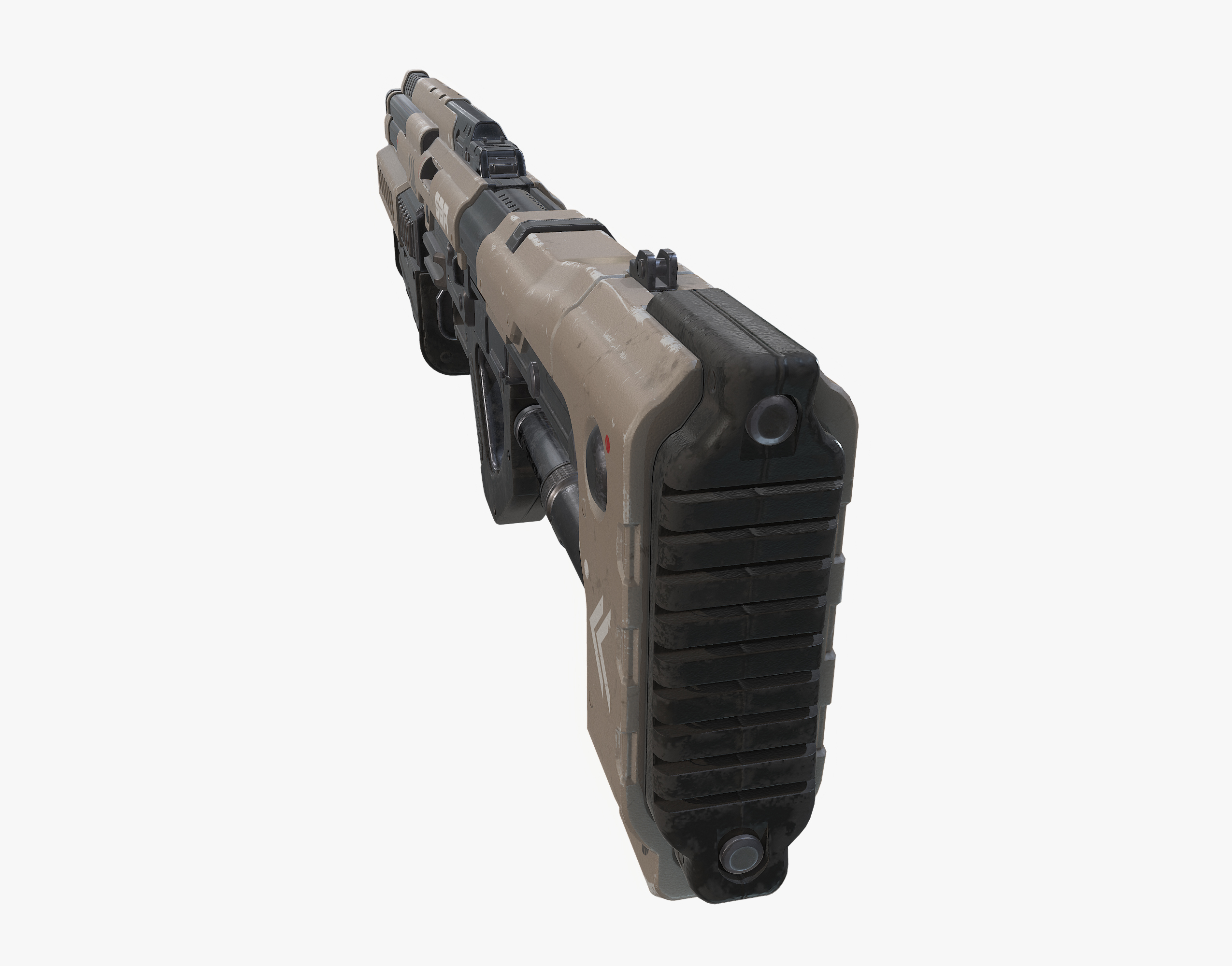 科幻霰弹枪3d模型