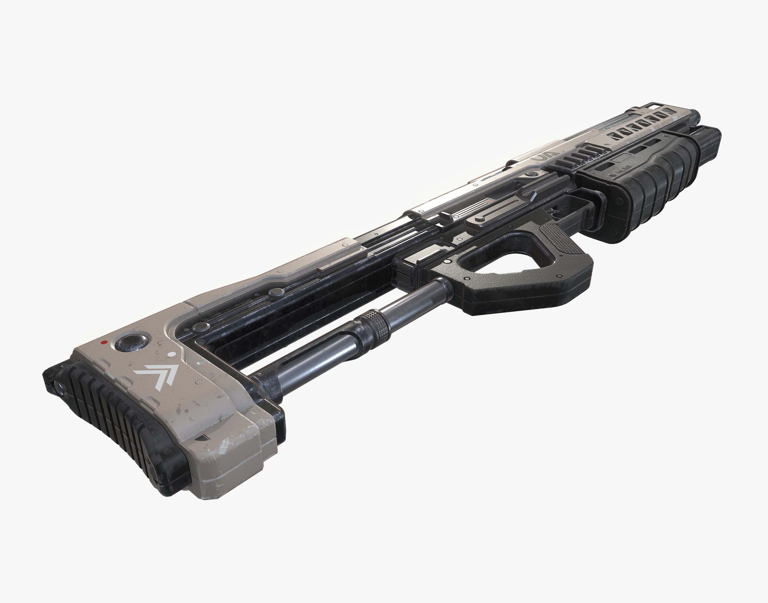 科幻霰弹枪3d模型