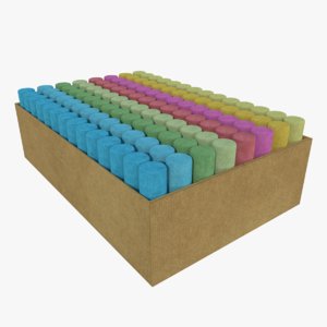 chalk box 3d model