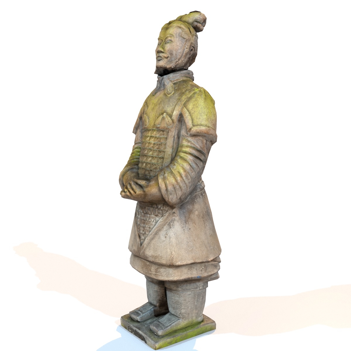 兵马俑战士风化扫描3d模型