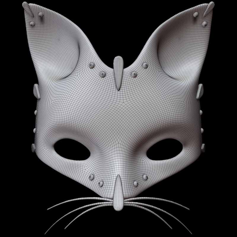 3d model cat mask