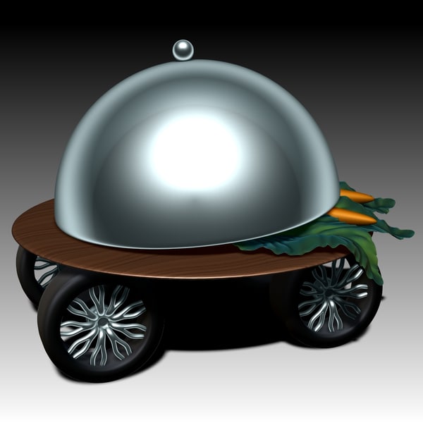 food delivery logo 3d model