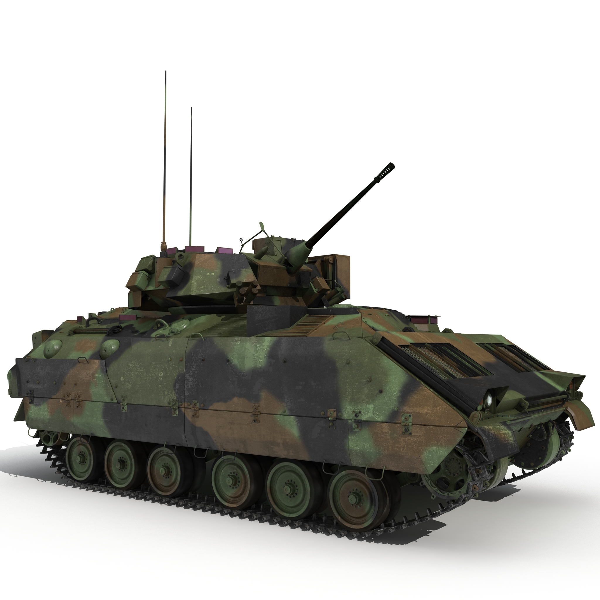 步兵战车bradley m2 rigged camo3d模型