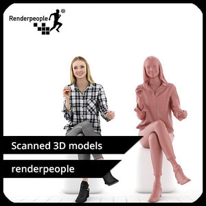 3d model photorealistic human janna 0389