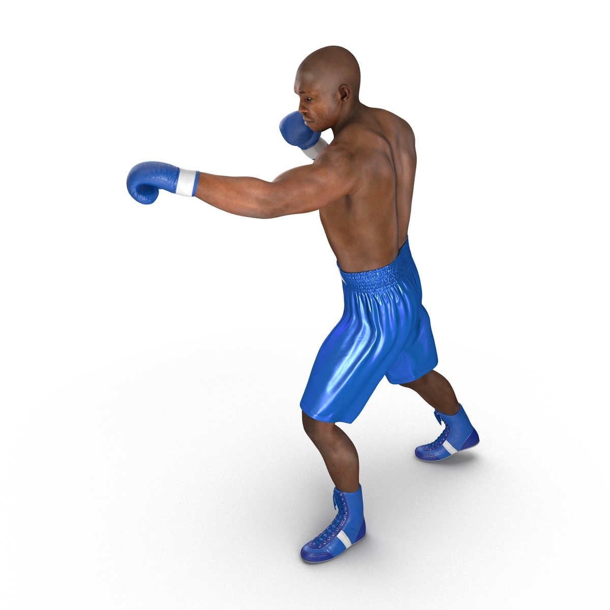 3d model african american boxer 2