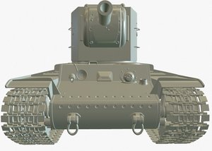 3d model kv-2 heavy tank