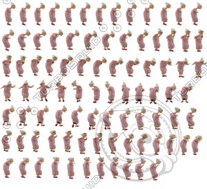 2D Old Woman Sprite sheet