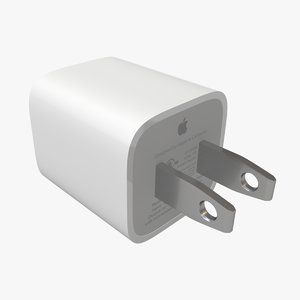 3d apple usb charger type model