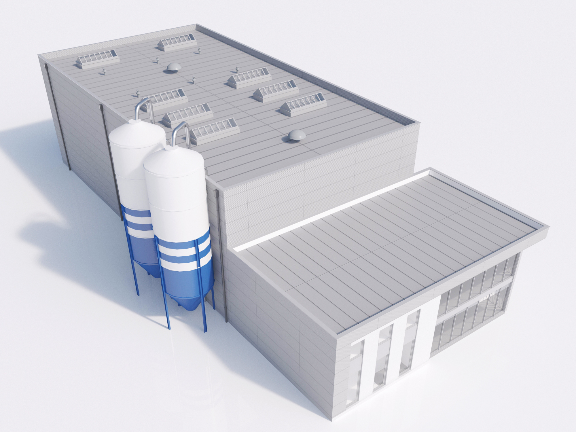 一整套工业建筑3d模型