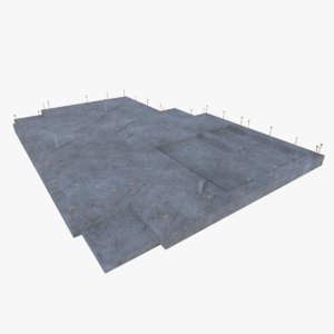 3d model of subdivision building foundation