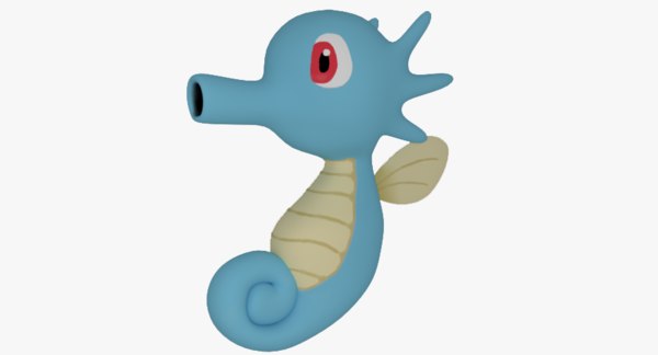 3d Horsea Pokemon Model