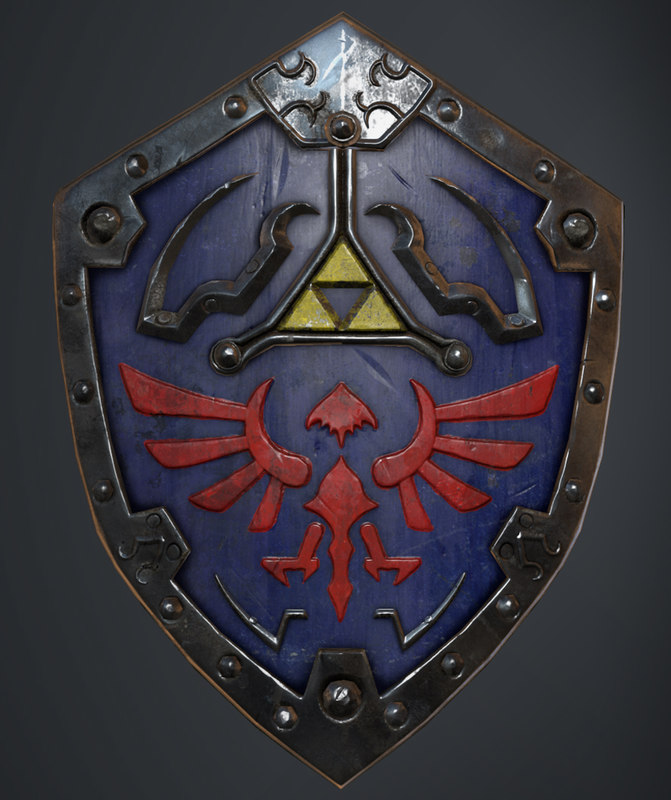 hylian shield pbr 3d model