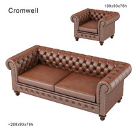 Chesterfield traditional tufted classic sofa armchair chair buttoned leather