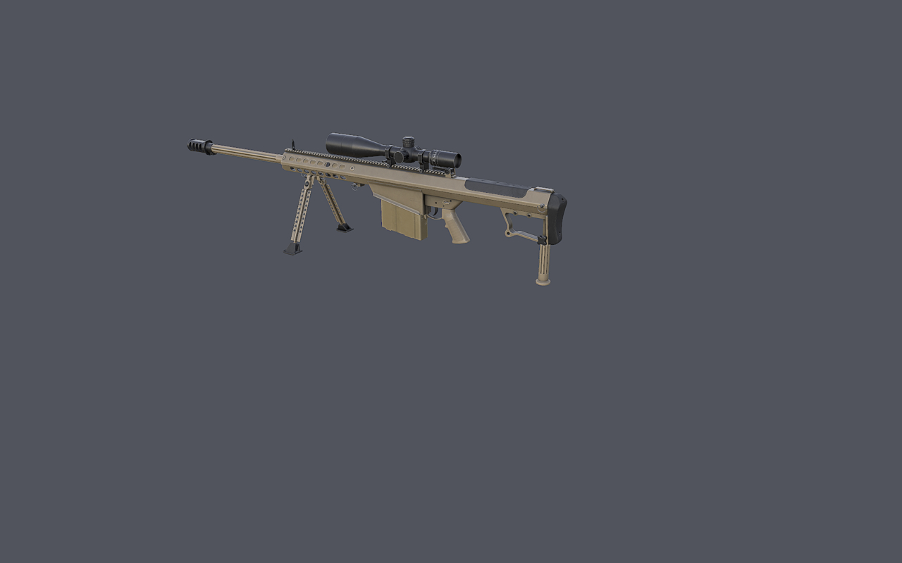 3d m107a1 rifle model