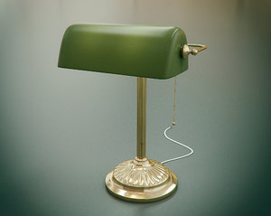 3d model banker s lamp