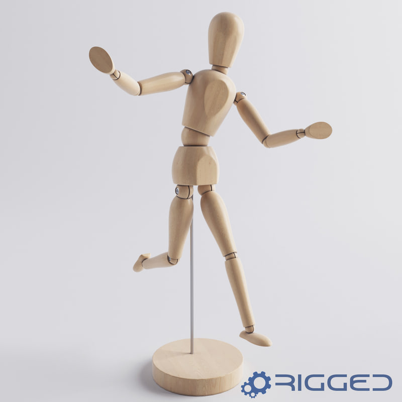 human figure wooden model