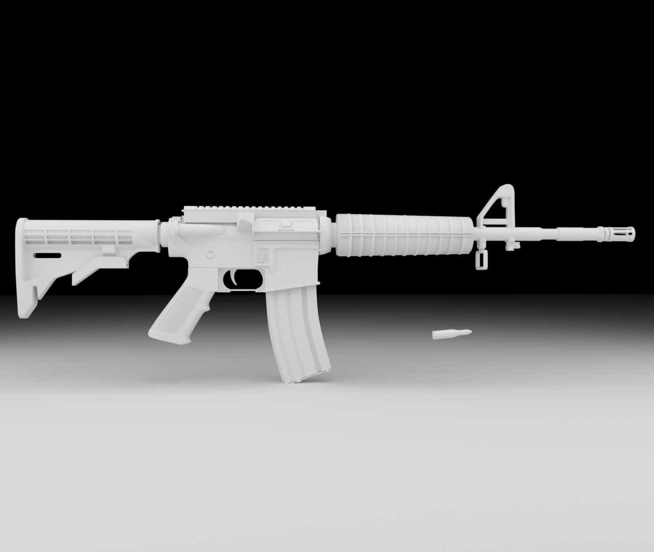 3d Model Of M4a1 Rifle