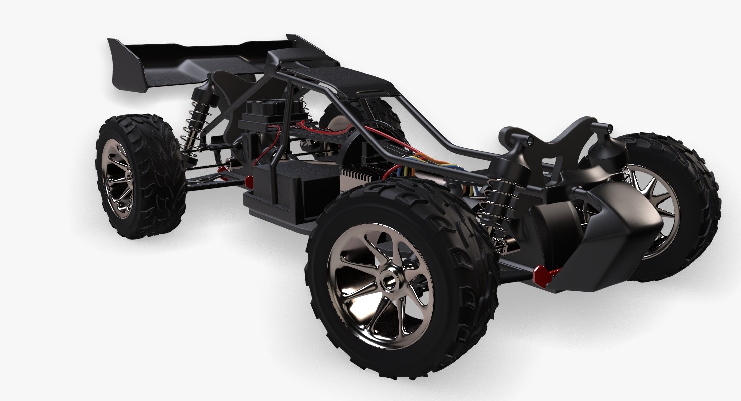 3d rc car suspension model