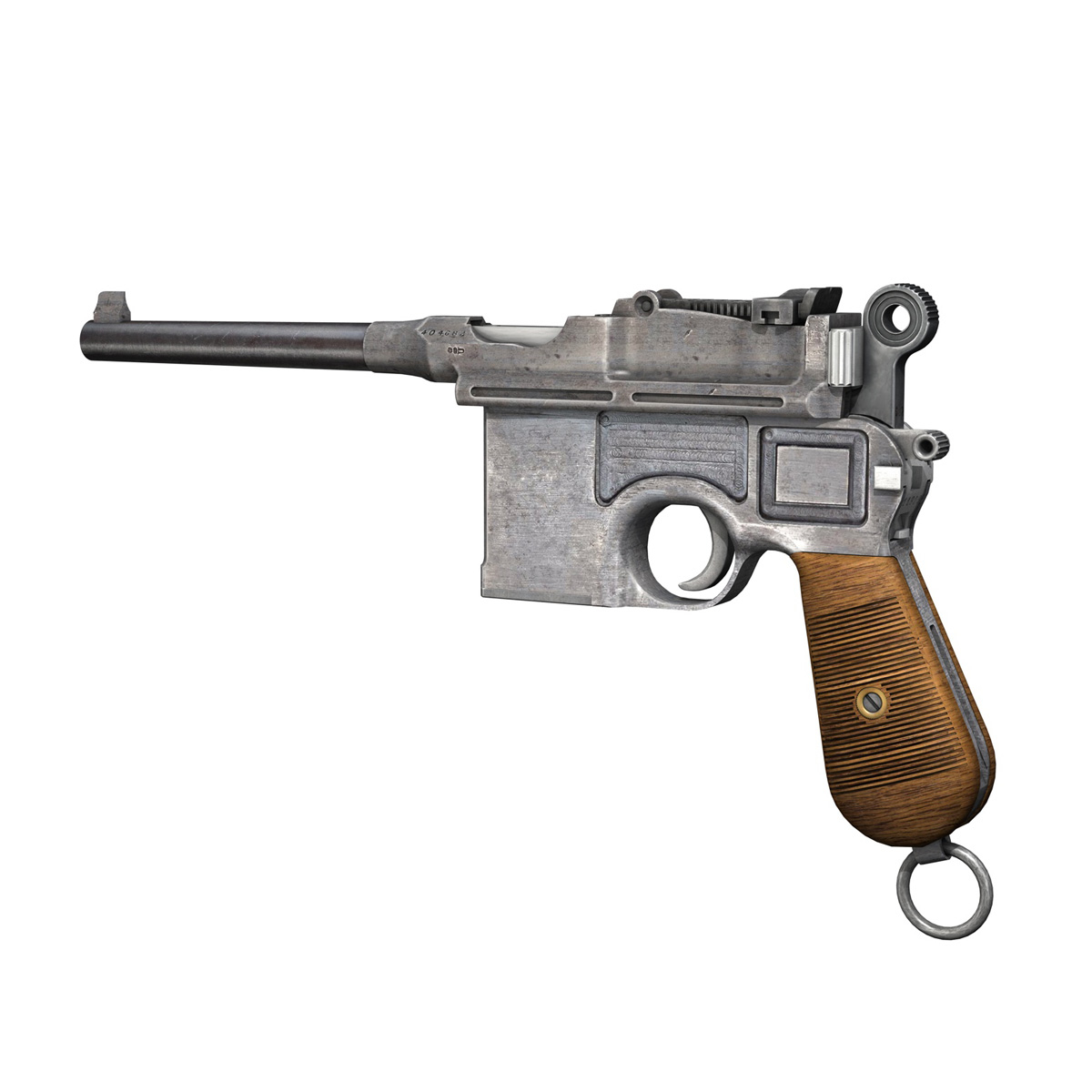 mauser c96 broomhandle pistol 3d model