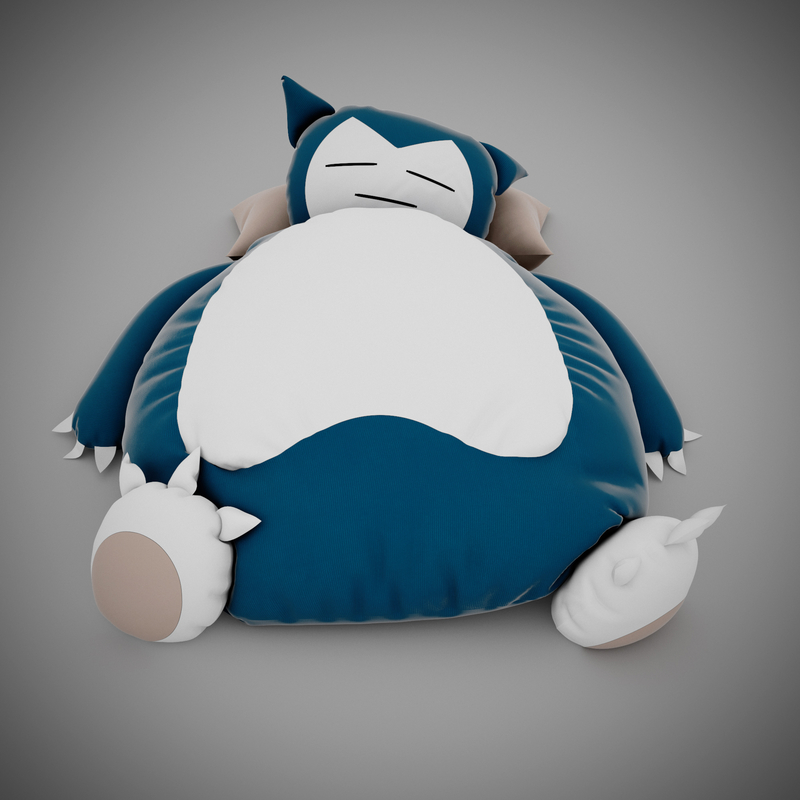 giant snorlax plush bed