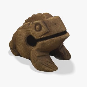 wooden frog 3d model