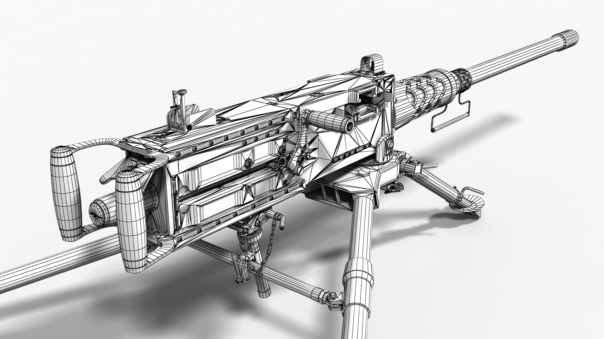 browning m2 50 cal 3d obj