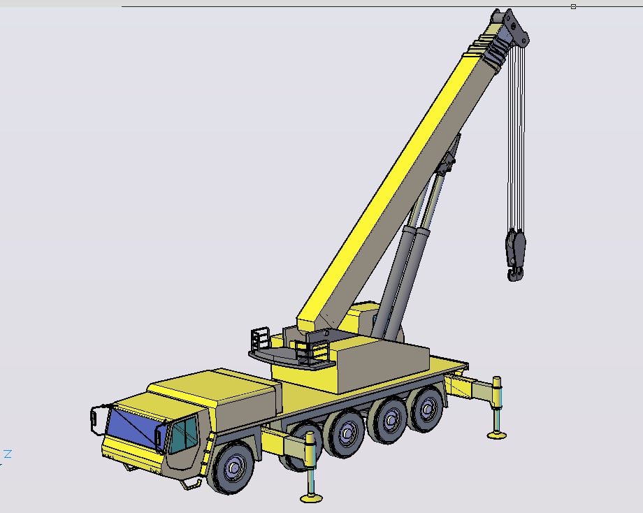 Mobile Crane Drawing