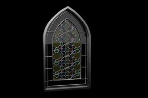 stained window 3d dwg
