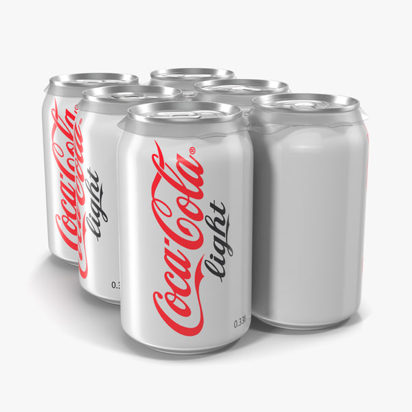 缶の6パックコカコーラライト3dモデル3dモデル Turbosquid