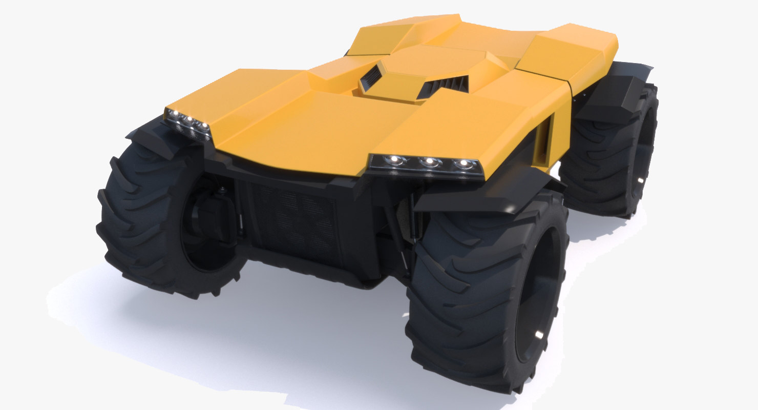 3d model robotic tractor greenbot