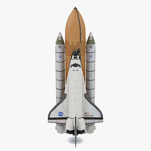 3d space shuttle discovery boosters model