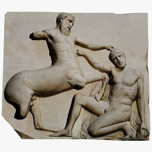 metope marble parthenon 3d model