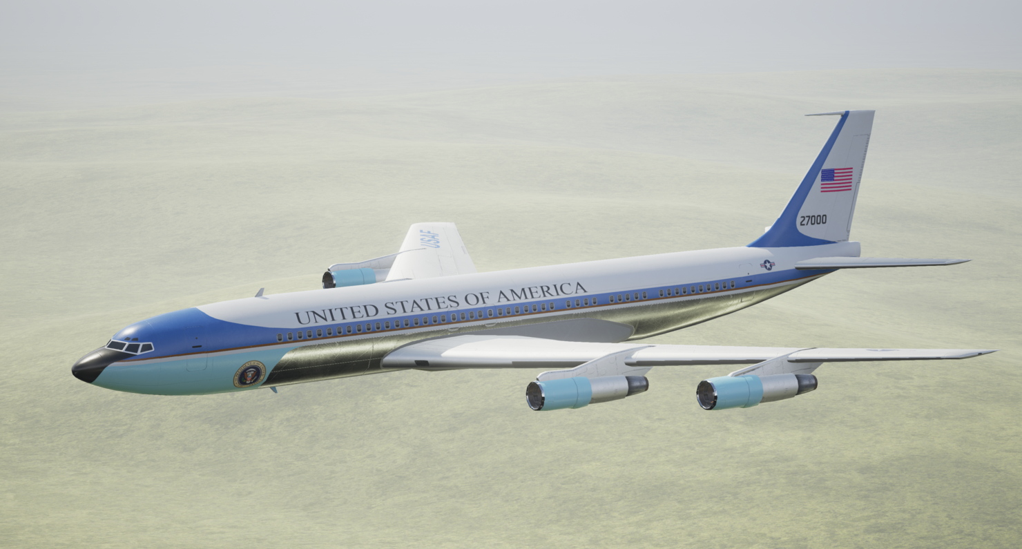 3d aircraft vc-137c boeing 707