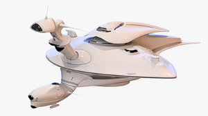 3d model sci-fi mothership ship