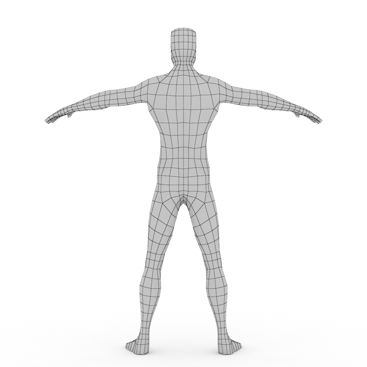 3d model male body base mesh