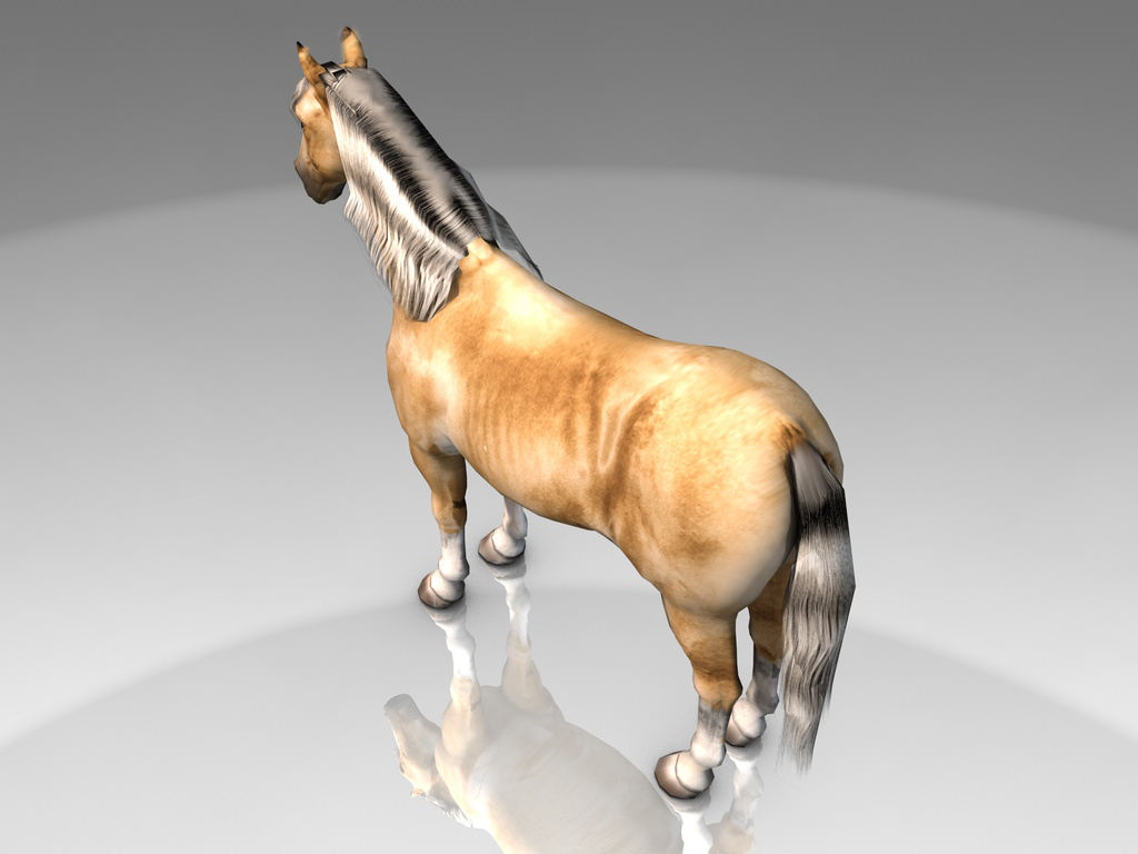 palomino horse statue