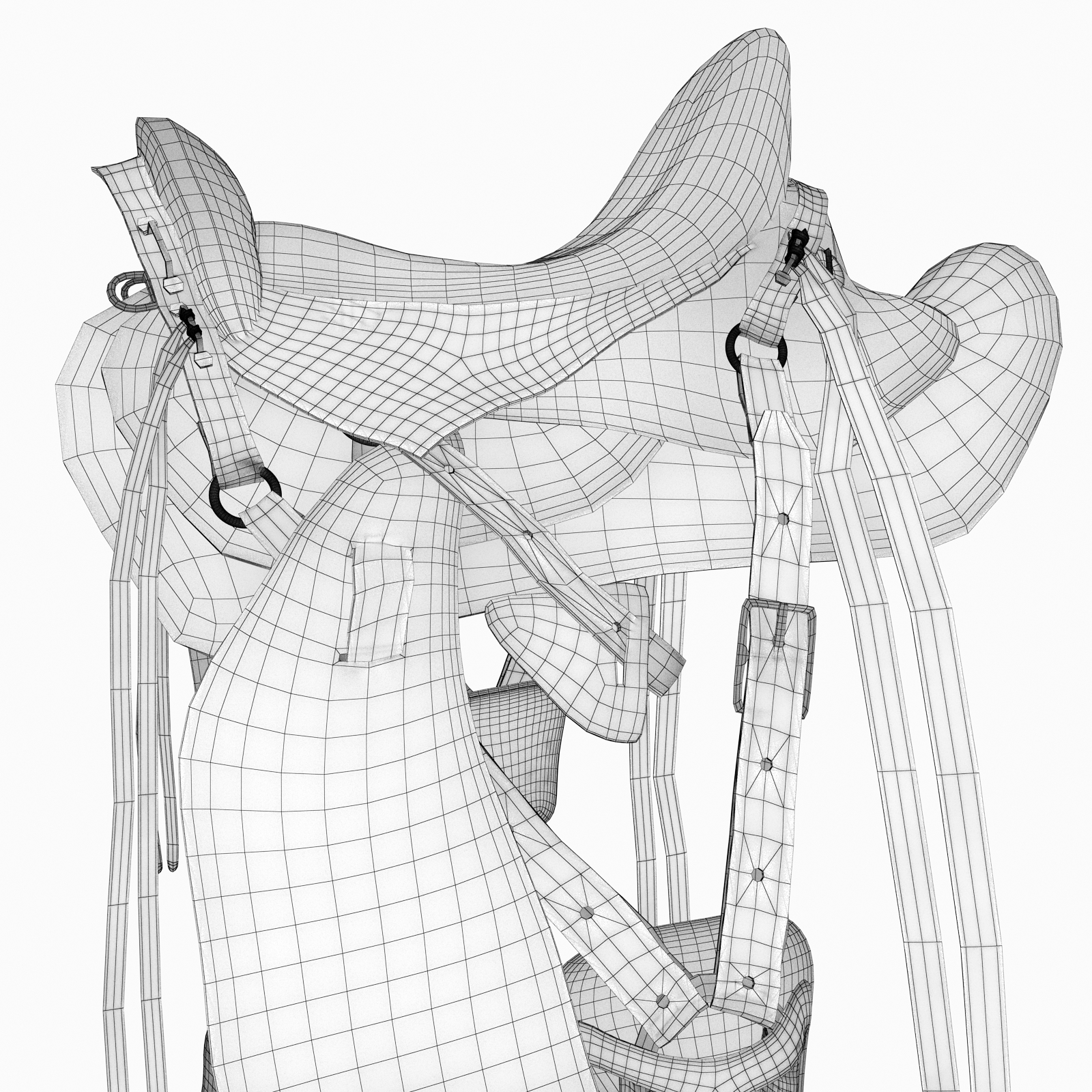 horse saddle 3d model