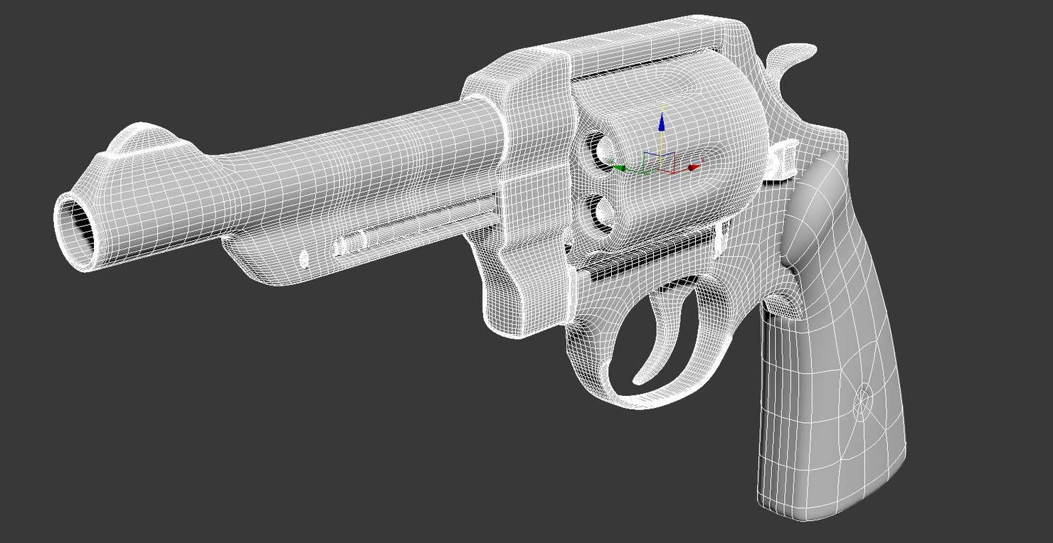 3d revolver model