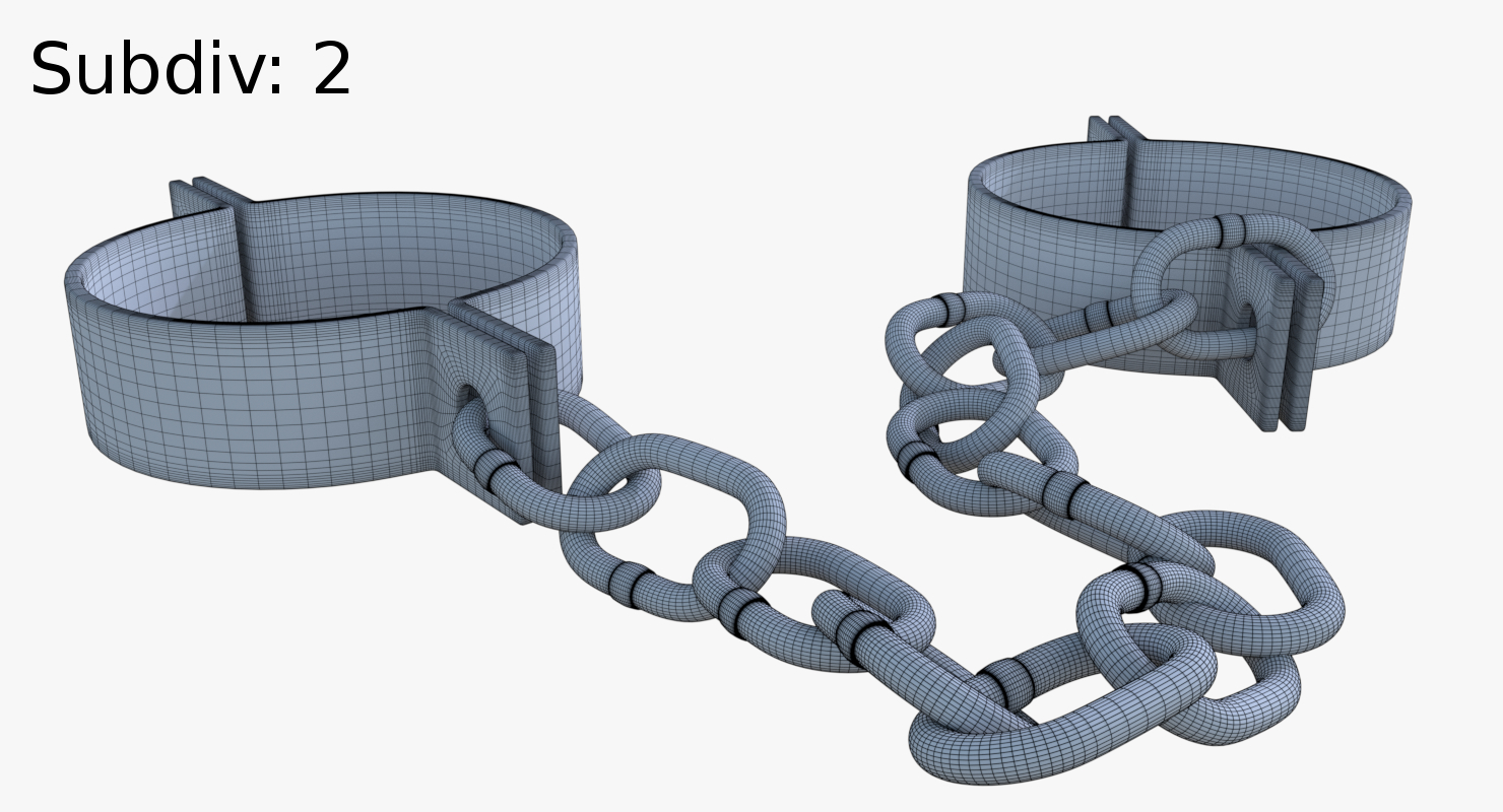 3d model subdivision shackles